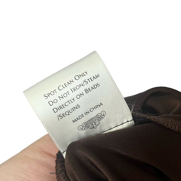 NEW Y2K Sue Wong Nocturne Beaded Cocktail Dress Fairy Whimsigoth Crinkle - Picture 14 of 14